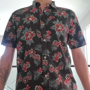 Men's RVCA Floral Short Sleeve Shirt